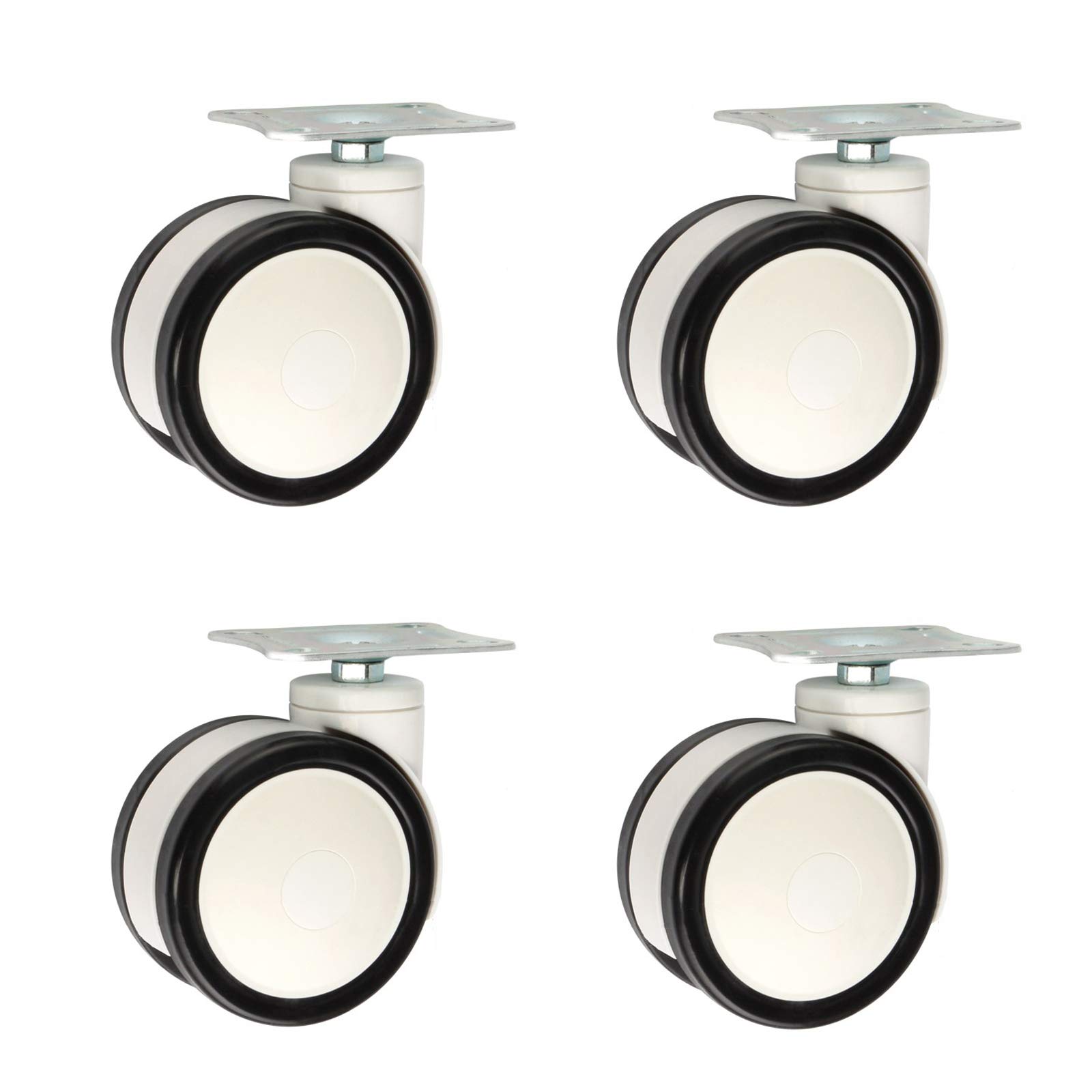 Roulettes pivotantes doubles robustes en polyuréthane de 3 pouces pour chariot