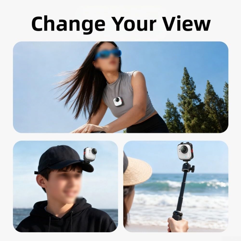 Station de charge magnétique sans fil, base de charge ultra portable ForInsta360 Go - Base de charge à dégagement rapide pour l'extérieur (noir)