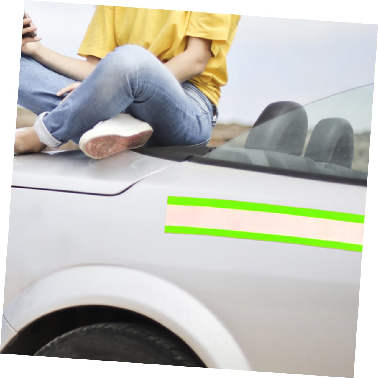MAGICLULU 2 Striscia Riflettente per Cucire Nastro Sicurezza Alta Visibilità Fluorescente per Abbigliamento e Progetti Creativi