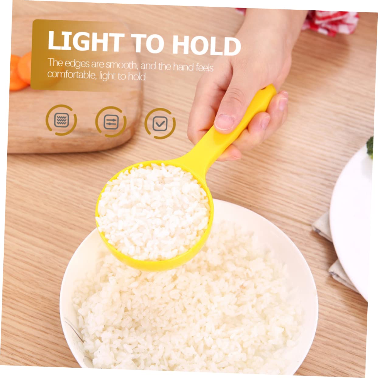 Cabilock 3Pcs Multi Function Rice Scoops Semi Sushi Spoons for Household Use Convenient Kitchen Utensils for Serving Rice and Sushi Dishes