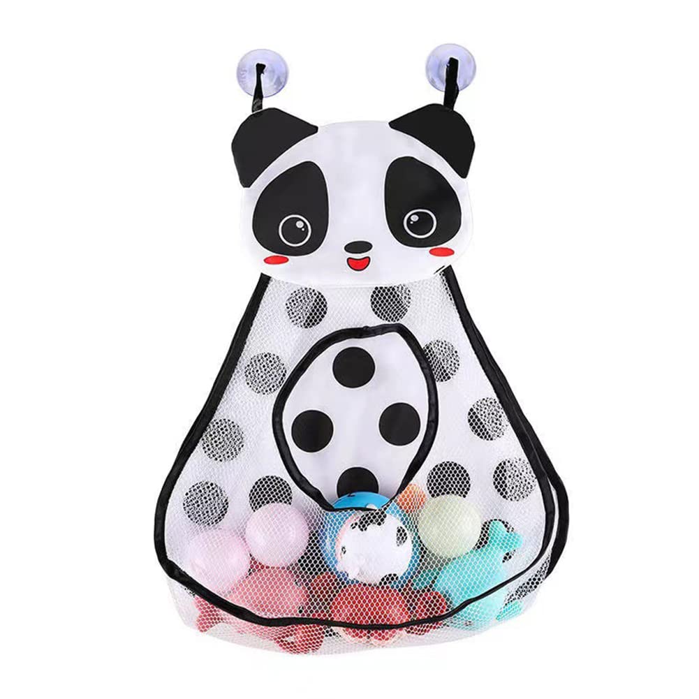 Baby Bath Storage Bag, Cute Animals Mesh Bath Toy Storage Organizer with 2 Suction Cups, Bathtub Toy Organizer Mesh Bath Net Storage Baby Tub Holder for Kids Toddlers
