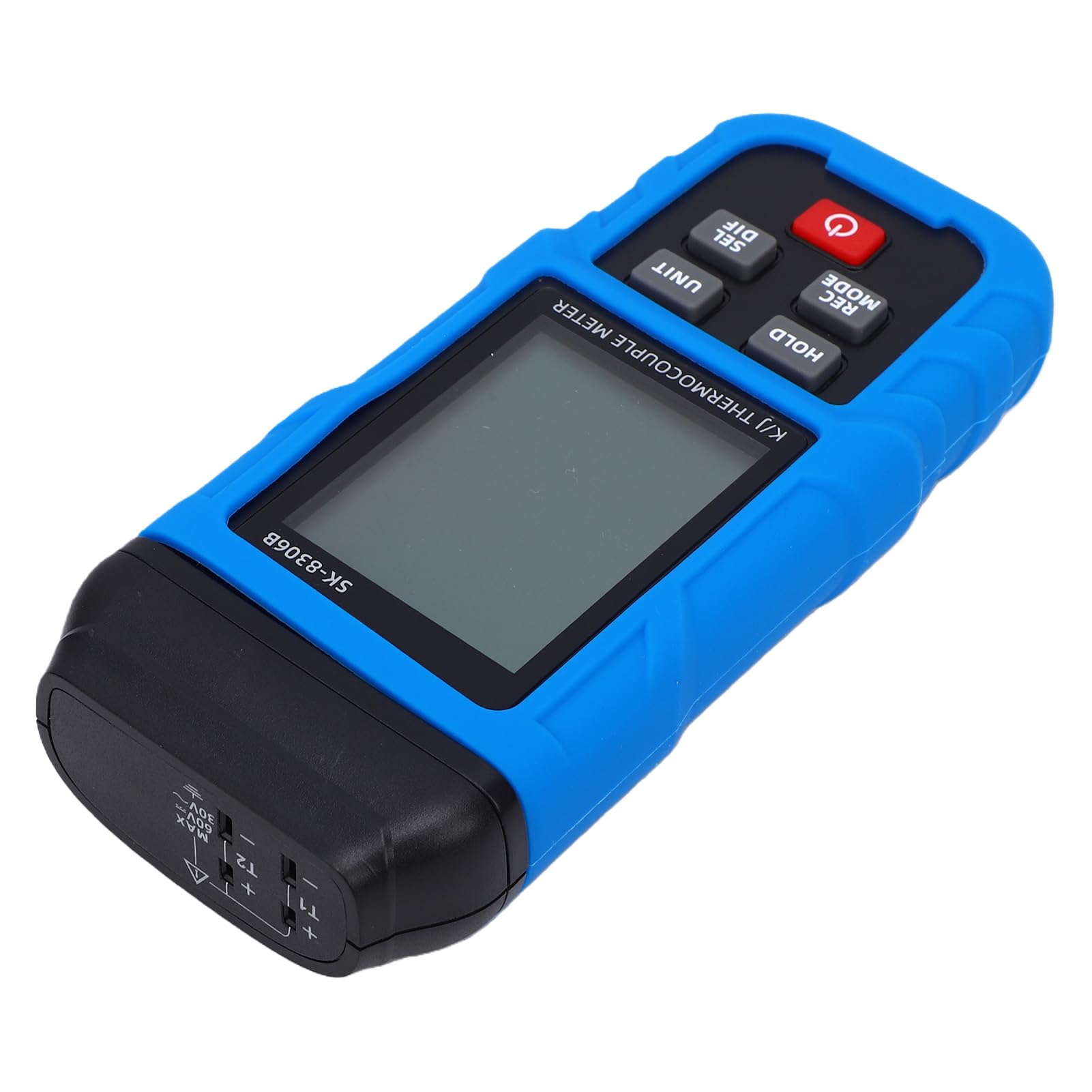 Eujgoov Termometro a Doppio Canale Termometro per Alte Temperature Digitale a Termocoppia con Archiviazione Dati 5999 USB Ricaricabile 60 Ore Uso Continuo per Misuratore (SK-8306B doppio canale)