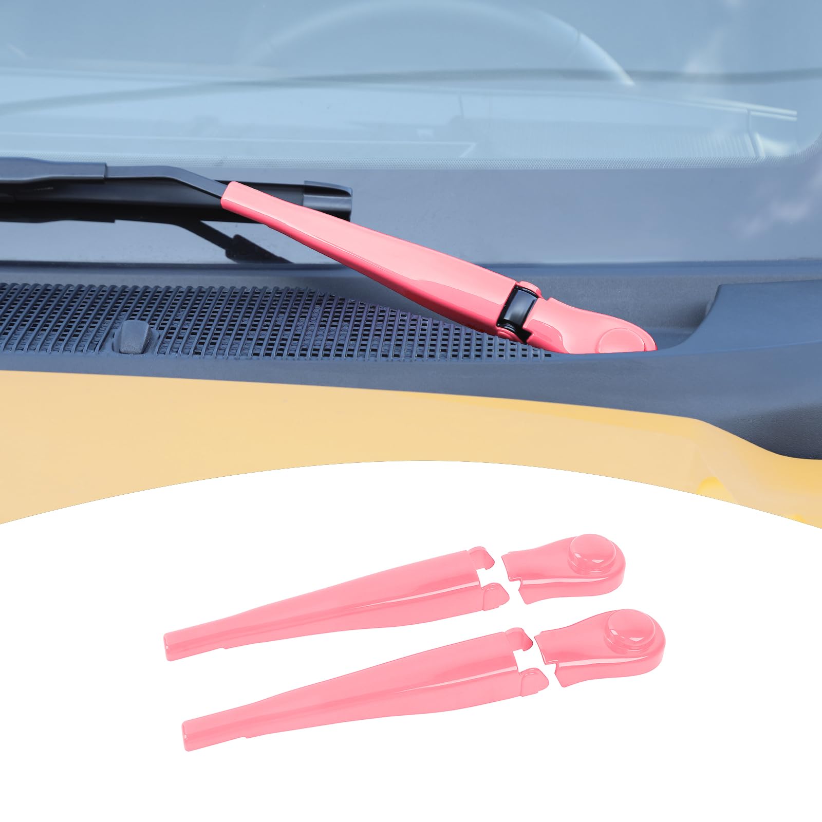 for Bronco Windshield Wipers Trim Covers Fit for Ford Bronco 2021-Present Pink Exterior Accessories 4pcs