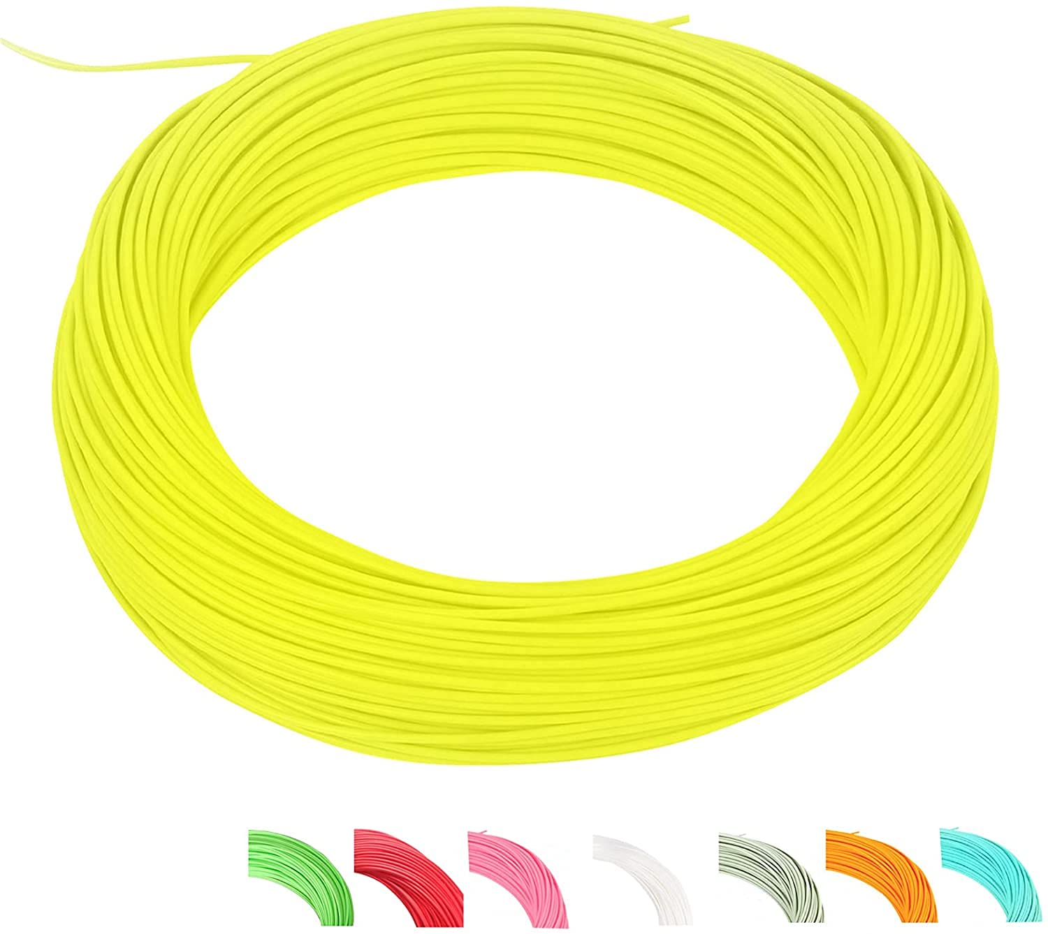MAXIMUMCATCH Maxcatch Weight Forward Floating Fly Fishing Line 100ft Yellow, Orange, Teal Blue, Moss Green