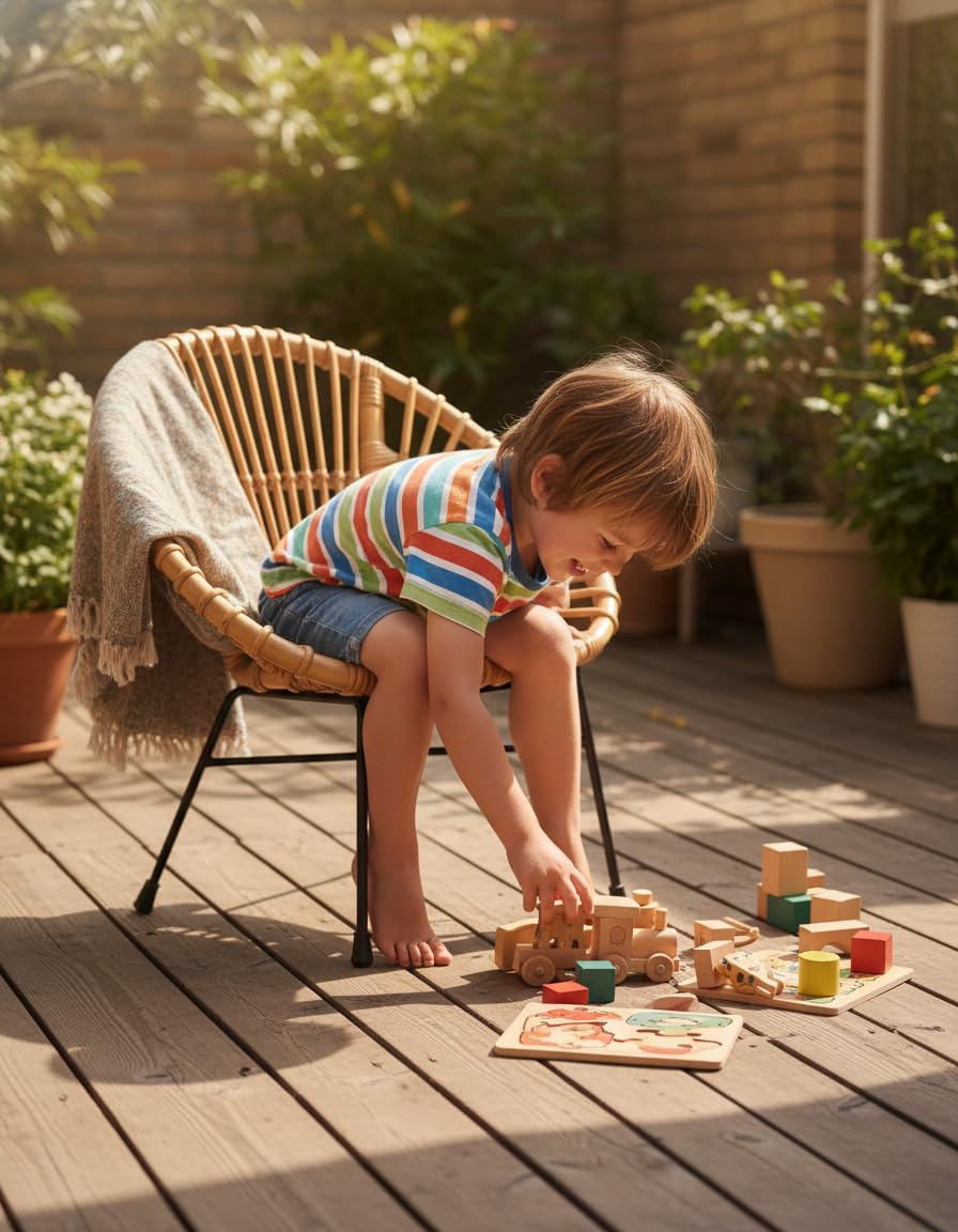 Fauteuil Enfant Soleil rotin