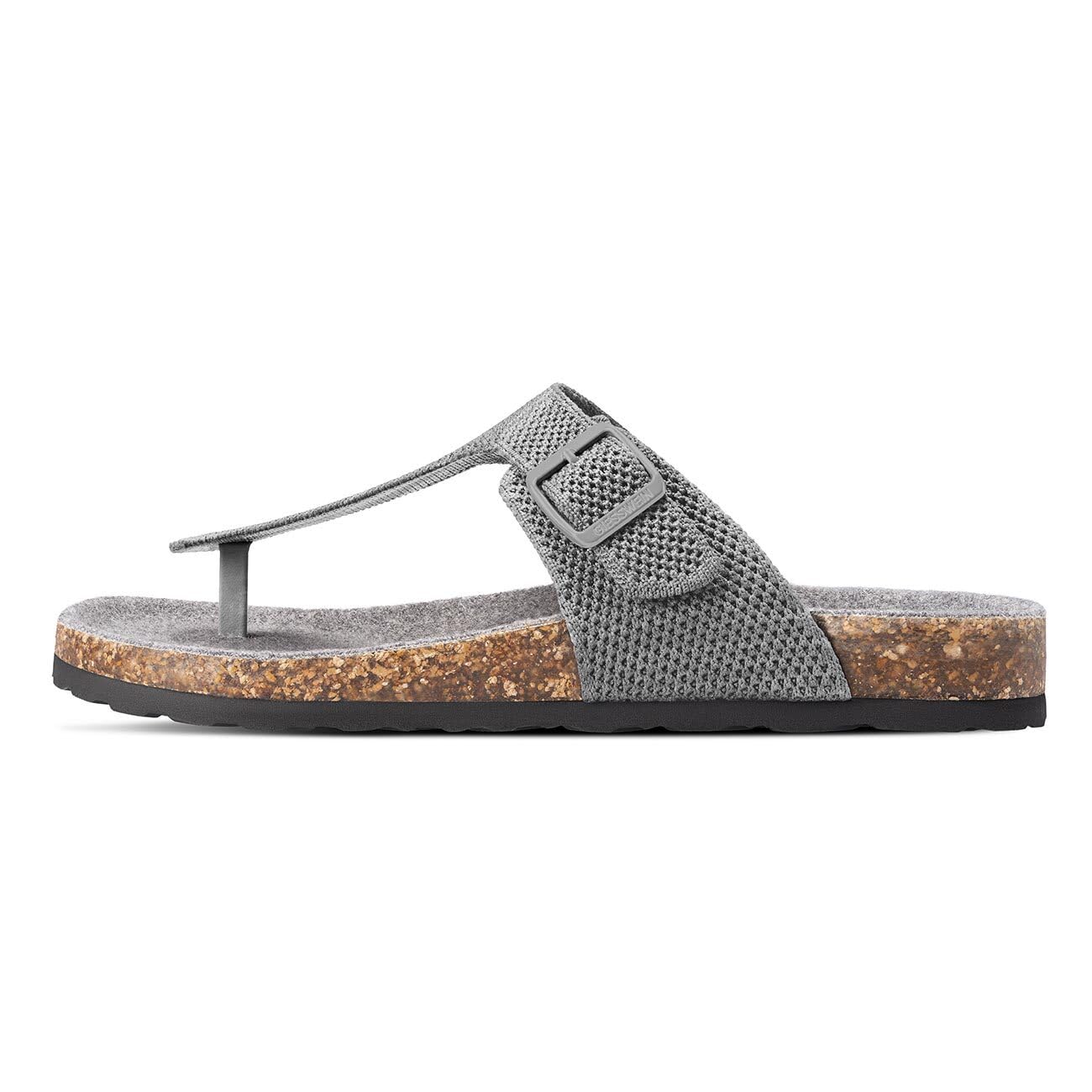 Giesswein Merino Slides Lite – Ergonomische Merino-Sandale mit Korkfußbett, verstellbarem Riemen & Anti-Rutsch-Sohle