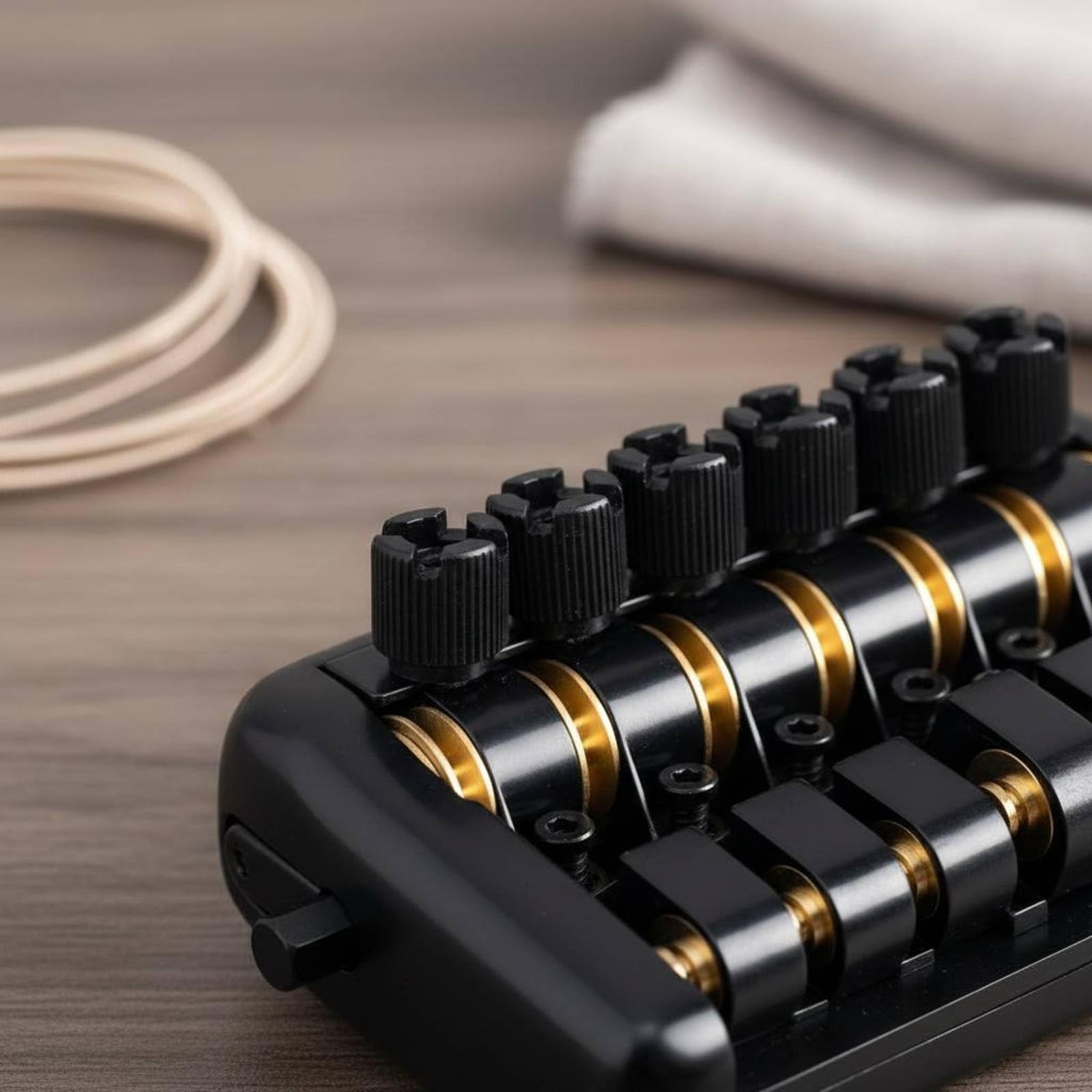 Ponte Fisso per Chitarra Elettrica Ponte Cordiera Tailpiece Design Compatto Senza Corde per Chitarre Elettriche Senza Corde Sellette Separate con