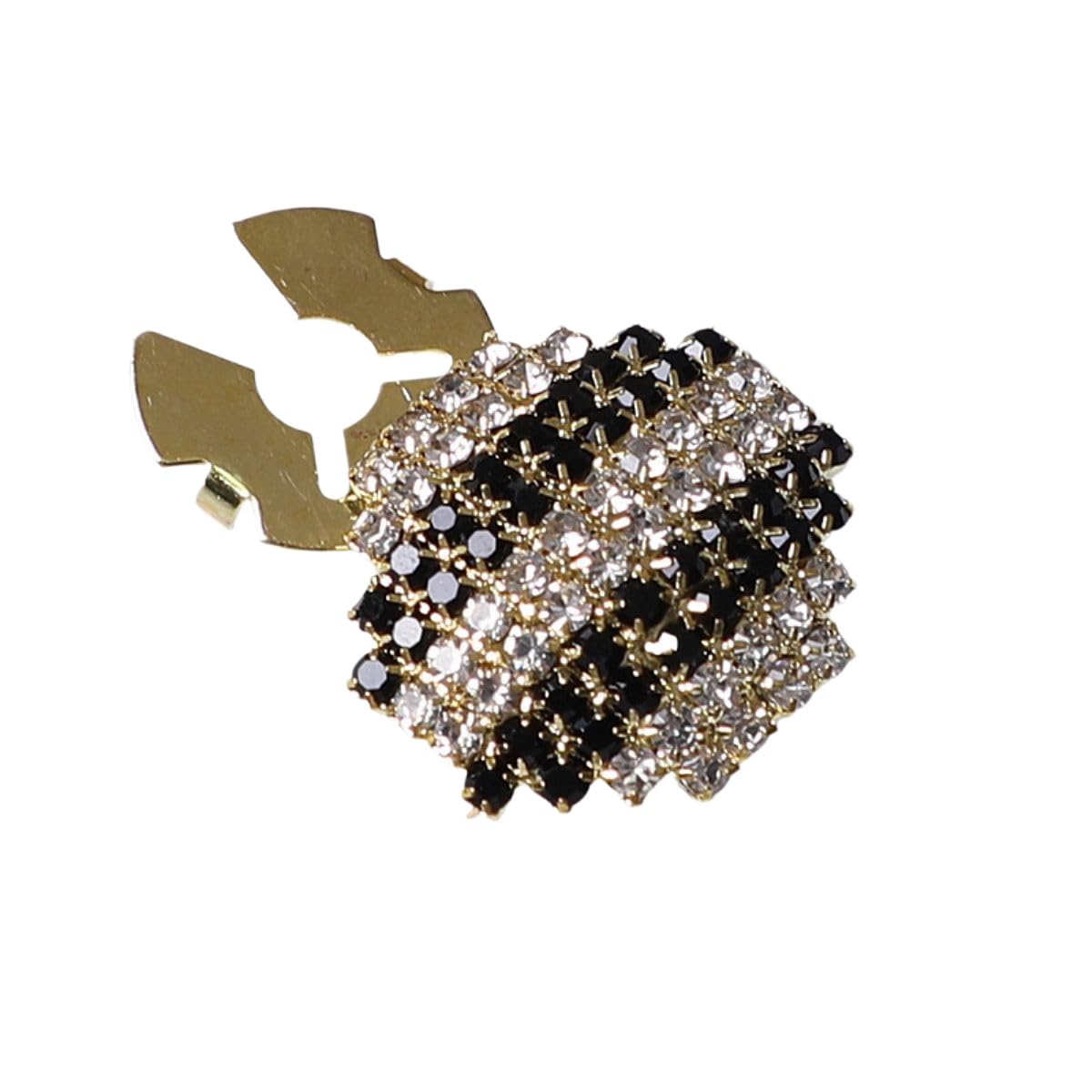 POABXYHD Clip-On Button Covers for Formal and Dress Shirts, Tuxedos, Elegant Rhinestone Cufflink Covers, Decorative Water Rhinestone Design