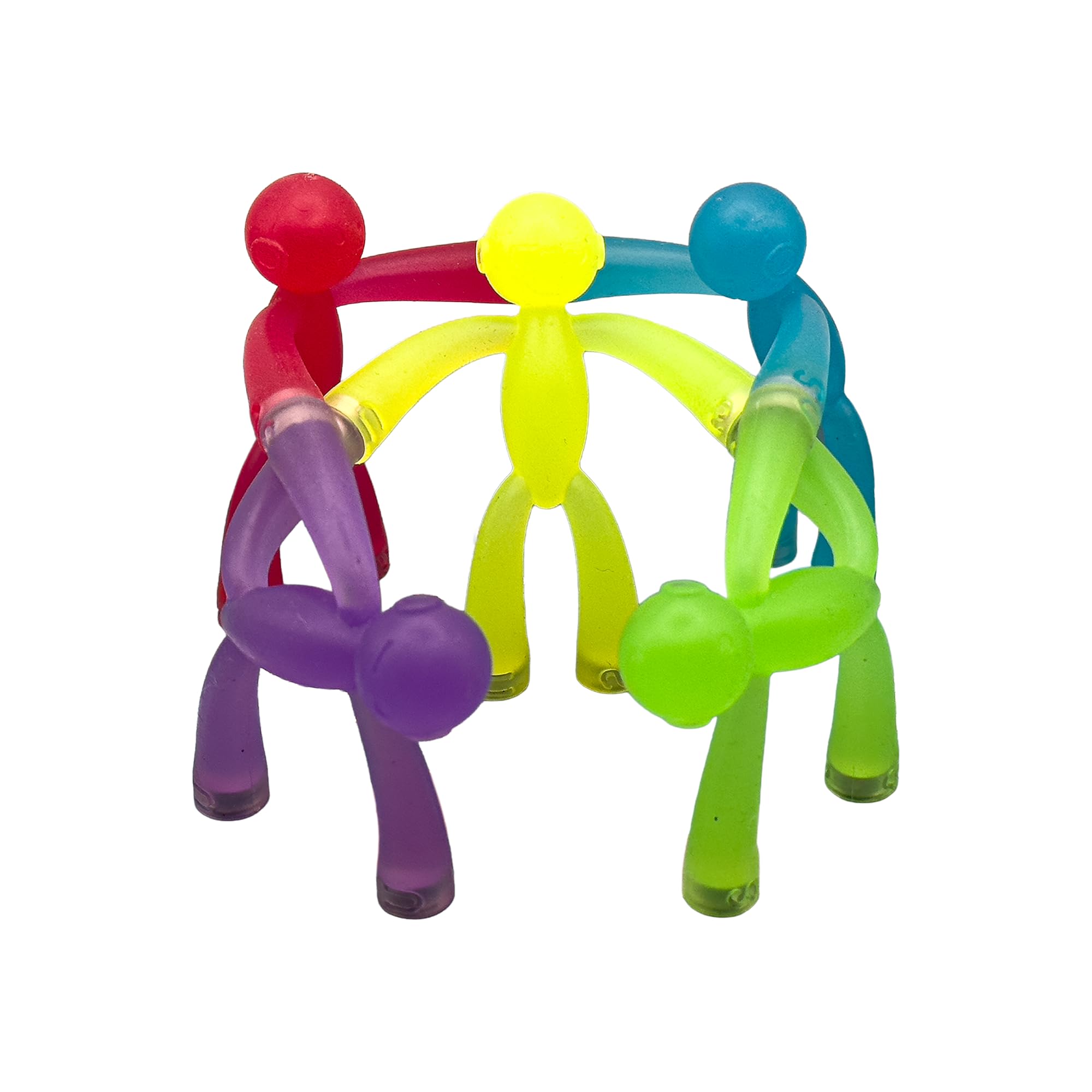 MAGMEN Magnetic Fidget Toys for Toddlers & Kids 3-8 | Portable Travel Activity Set | Sensory & Learning Magnet People for Airplane Car Trips- Pack of 5 Opaque Colors