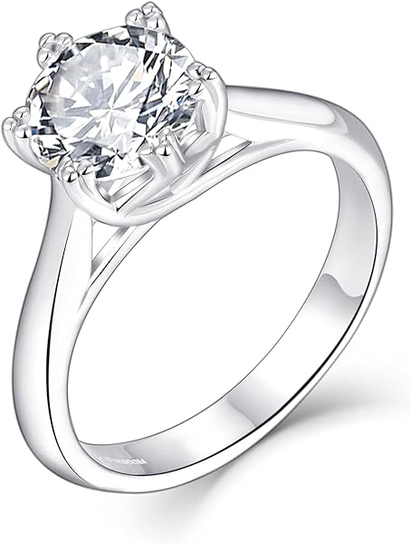 JO WISDOM Damenring 925 Silber mit 8 mm Zirkonia