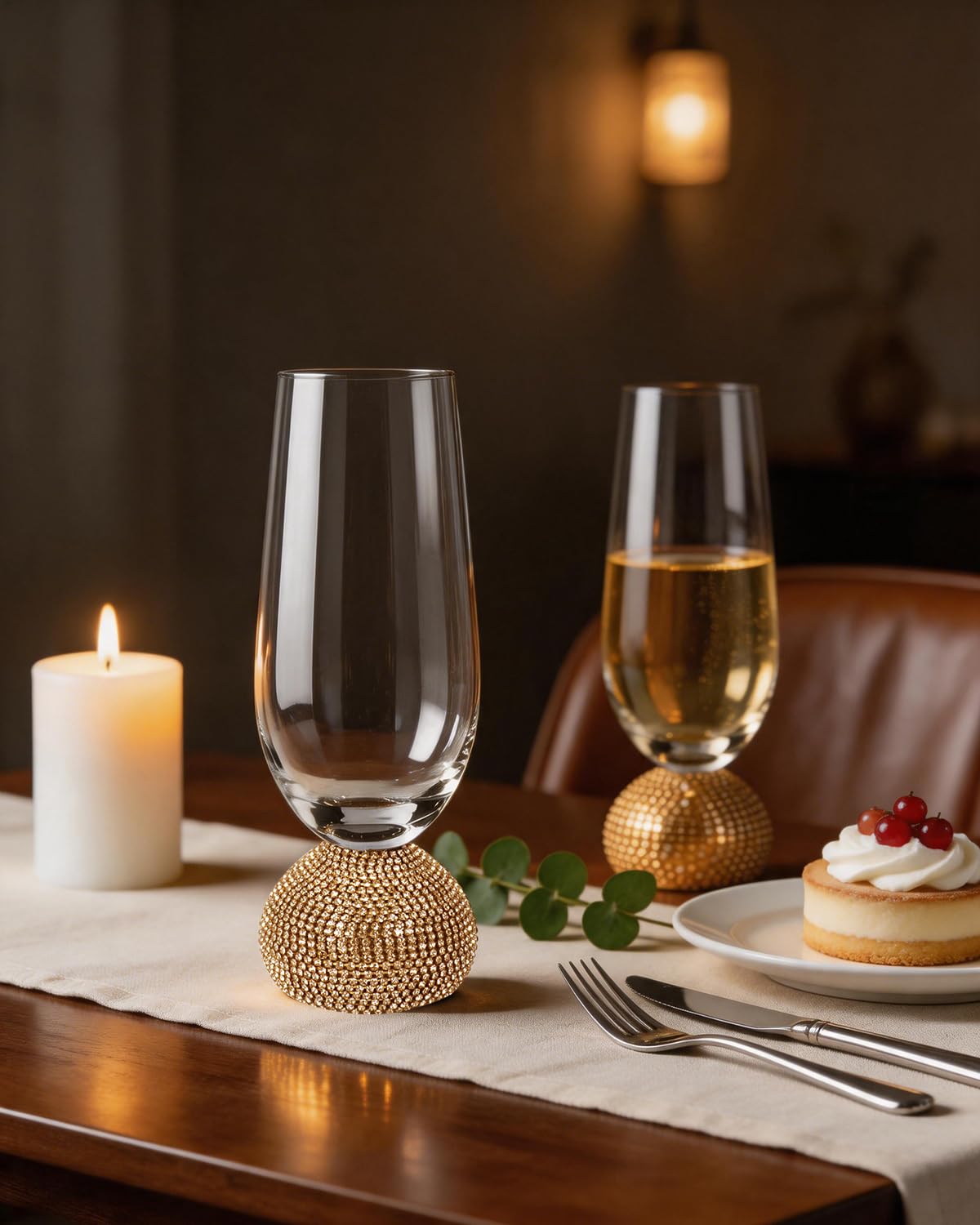 Elegant Stemless Champagne Glasses - Set of 4 -3 Elegant Stemless Champagne Glasses - Set of 4 -3