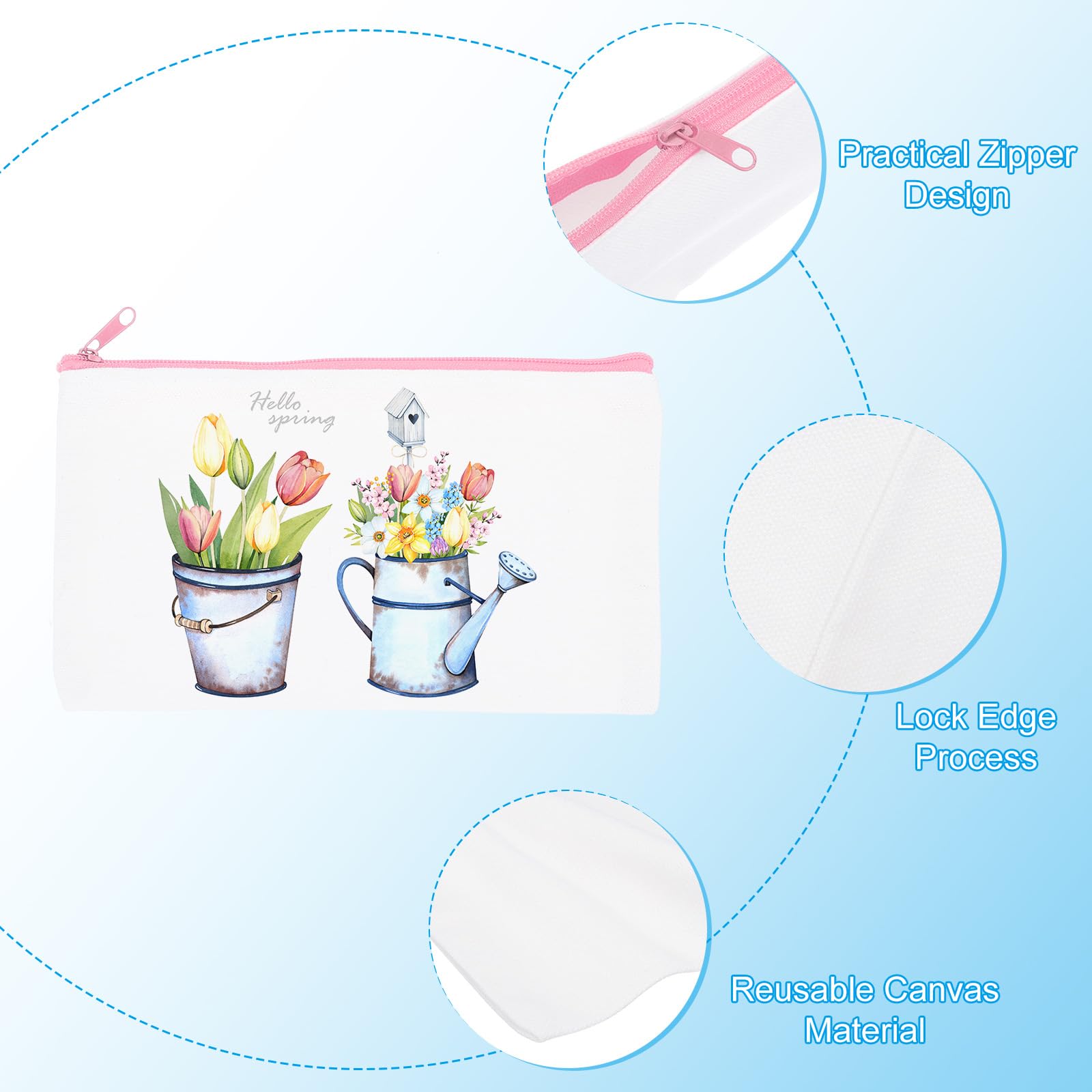 PATIKIL Sublimation Makeup Bags - Image 3