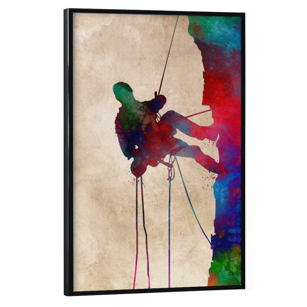 artboxONE Poster mit schwarzem Rahmen 75x50 cm Sport Climbing Sport Art - Bild Climb Climber Climbing
