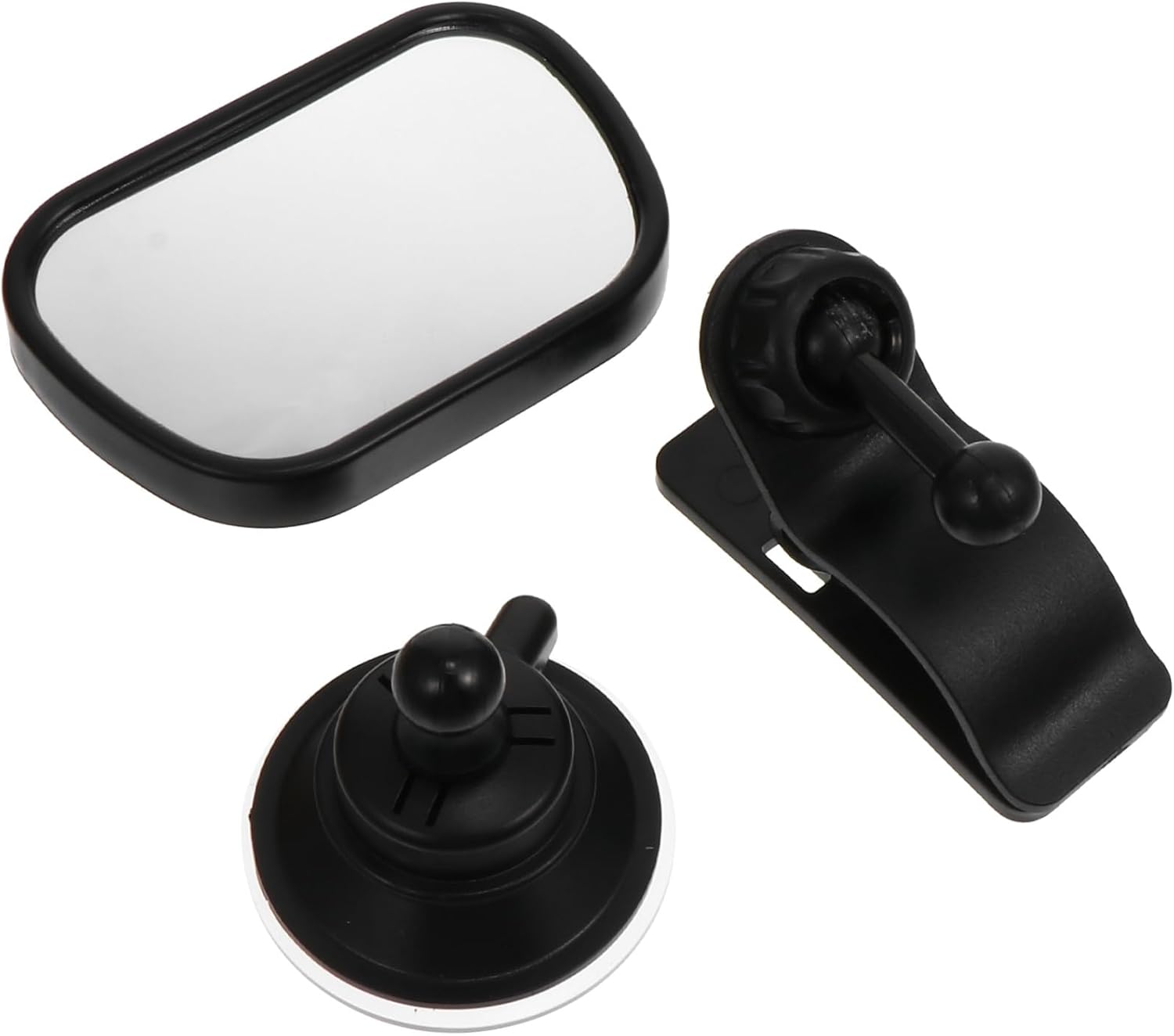 Healifty Rear View Mirror for Car Backseat Adjustable Angle Observation Mirror Durable Black Interior Rearview for Safety and Monitoring