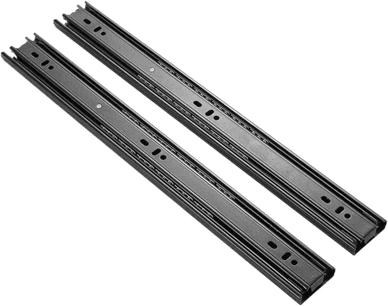 Heavy Duty Drawer Slides Heavy-Duty Slide Drawer Track Thicken 3-Section Silent Slideway Three-Section Rail Cabinet Door Hardware(35cm)