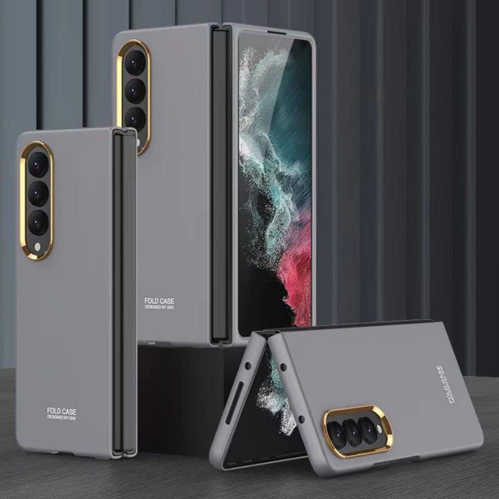 SHIEID Z Fold 4 Case, Ultra-Thin Folding Shell Galaxy Z Fold 4 Case Protective Cases, Pupil Rear Camera Protection Phone Case for Galaxy Z Fold 4 5G, Cold Mountain Gray