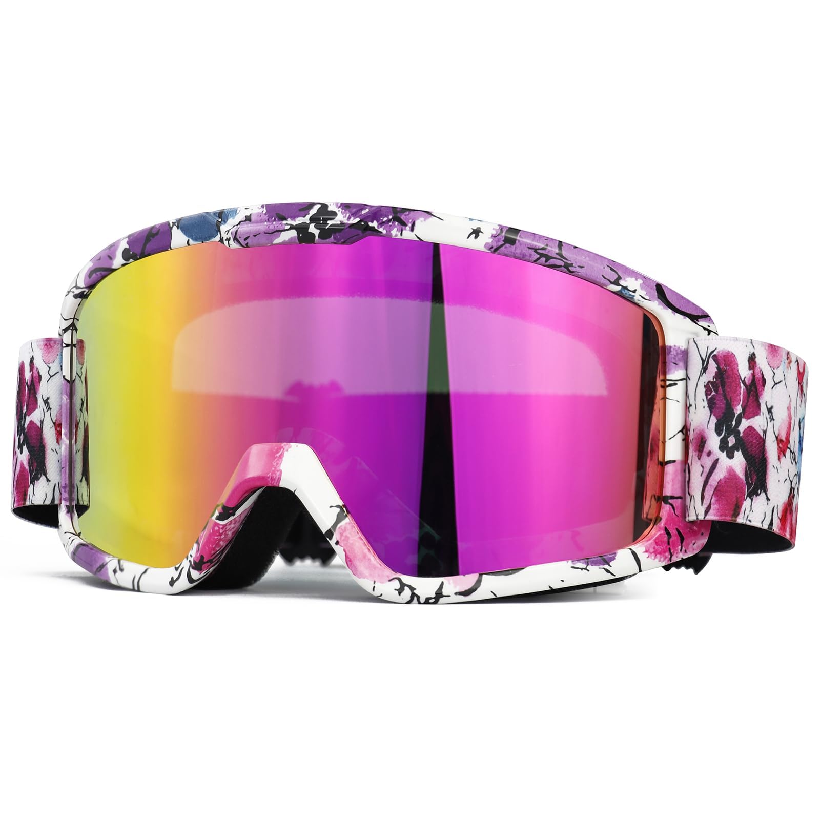 SPOSUNE Ski/Motorrad ATV Brille mit Anti-Beschlag-Doppelscheibe - Off Road Racing Dirt Bike Goggles, Schneebrille Männer Frauen