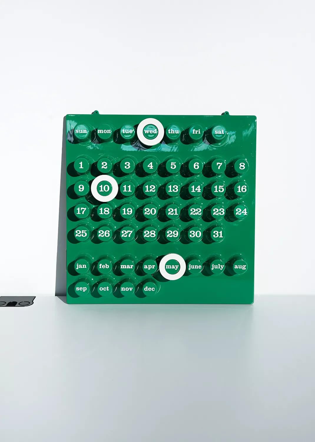 カレンダー・スケジュール Ring a Date Perpetual Wall Calendar The Ring-A-Date Minimal Perpetual Desk Calendar-Reusable Date