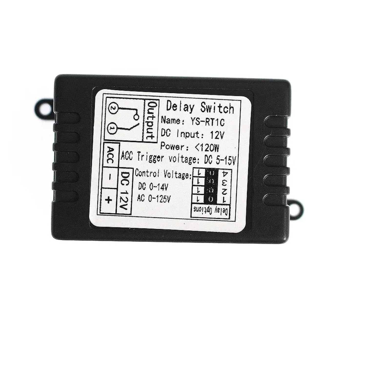 DC12V Car Relay Switch Time Delay Relay Delay Switch Module Car Modification Single Chip Control Time Period Optional(RT1K)