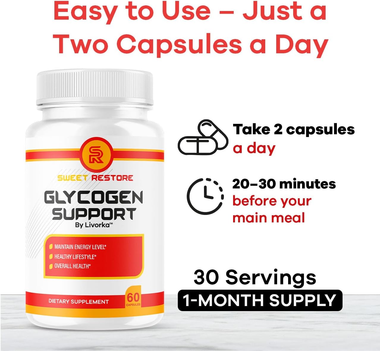 Sweet Restore Glycogen Support, Sweet Restore Capsules, SweetRestore Glycogen Support, Sweetrestore Pills, SweetRestoreGlycogen Support Advanced Formula, 60 Capsules for 1 Month - Image 4