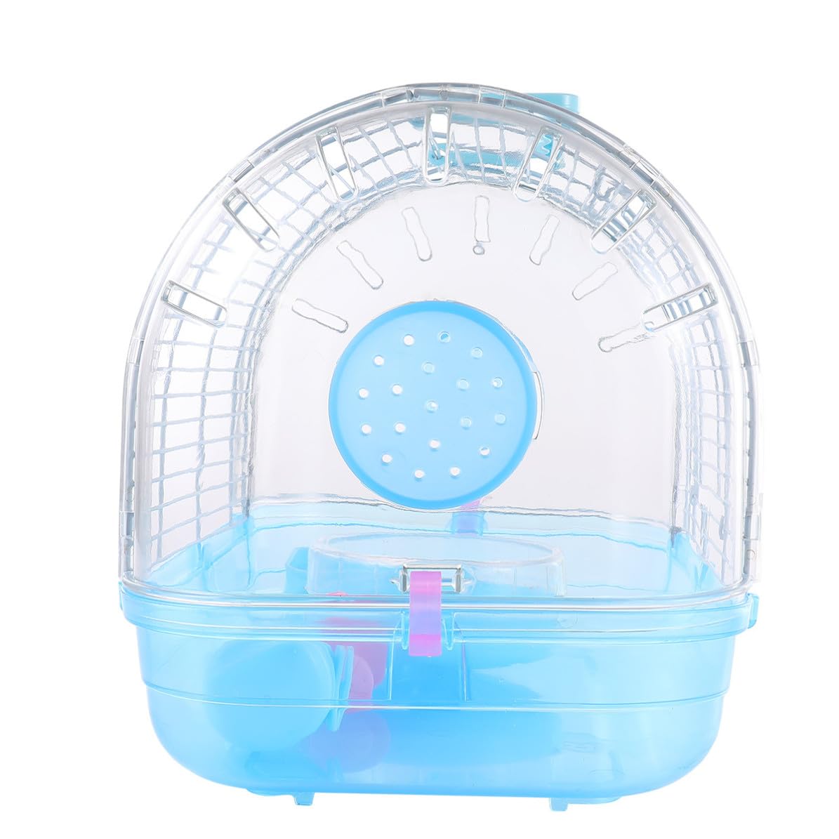 Transparente Kunststoff Haustier Transportbox mit Griff für Hamster Blau