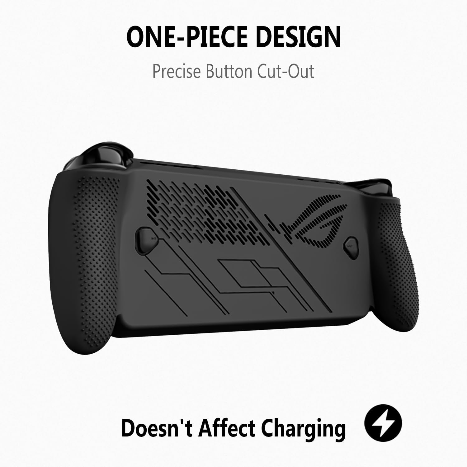 Geiomoo Silicone Case for ASUS ROG Xbox Ally X, Soft Anti-Scratch Shockproof Protective Cover (Black) - Image 5