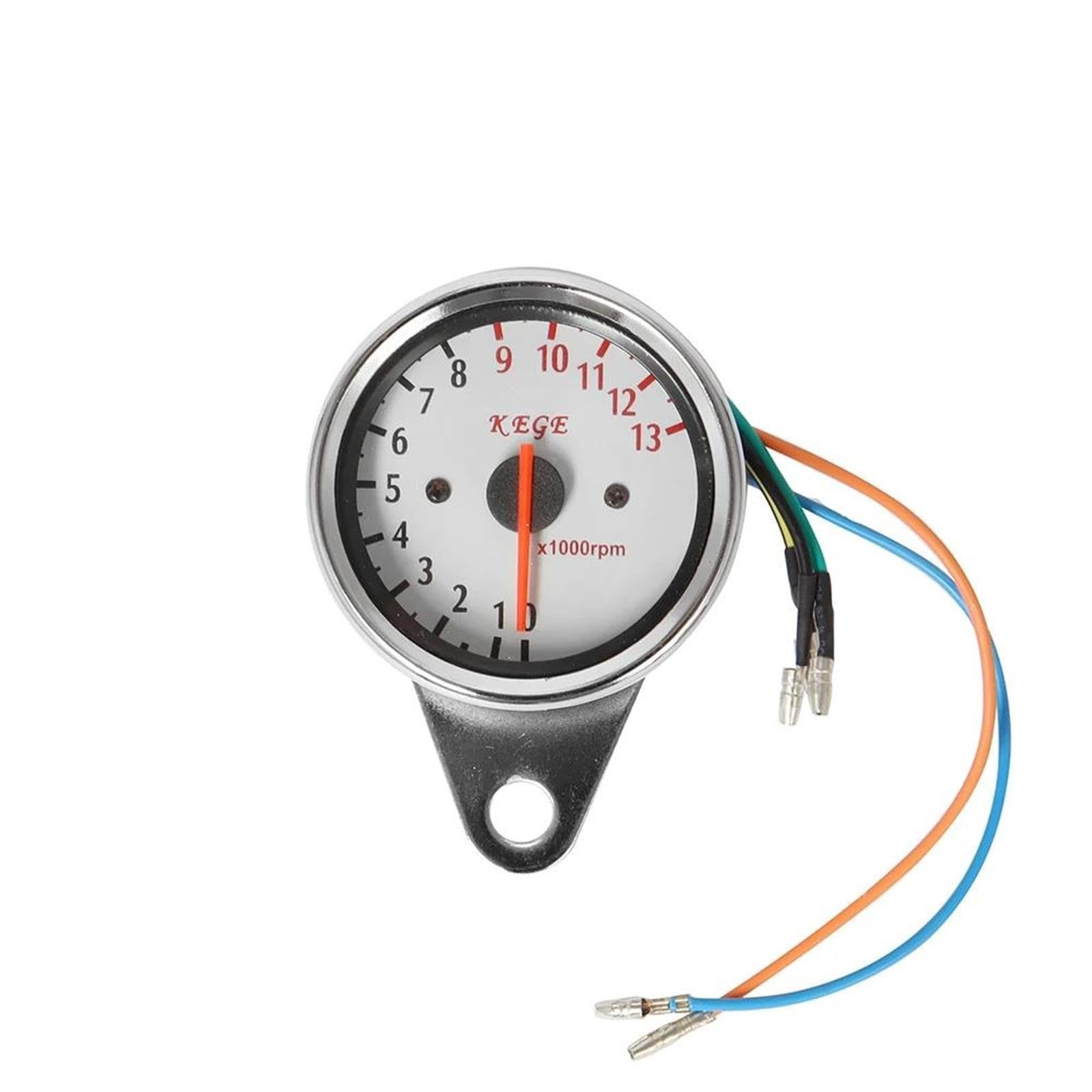 Tacómetro Retro Para Motocicleta 0-13000 Tach RPM Gauge Contador