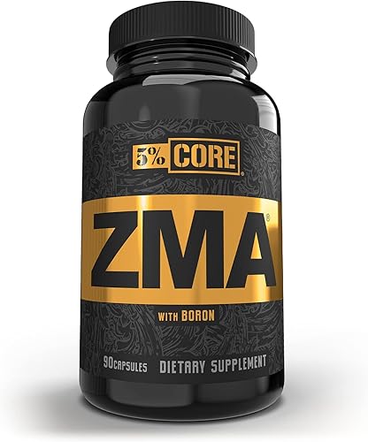 5% Nutrition Core ZMA (con boro)  Promueve la recuperación restaurando los niveles de zinc, magnesio y vitamina B-6 (90 cápsulas)