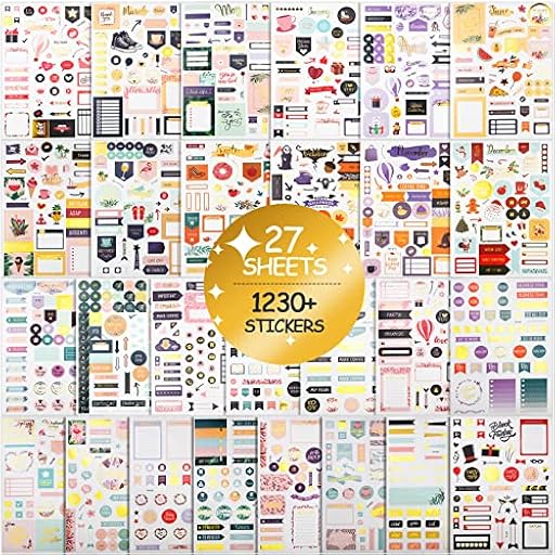 FEMBW 27 Hojas/1230 Pegatinas Agenda para Calendarios, Stickers Bullet Journal 2025, Planificación de Actividades Familiares, Diarios y Diarios de Viñetas, Stickers Agenda | Ya disponible en tu tienda friki favorita! En mundofriki.es!