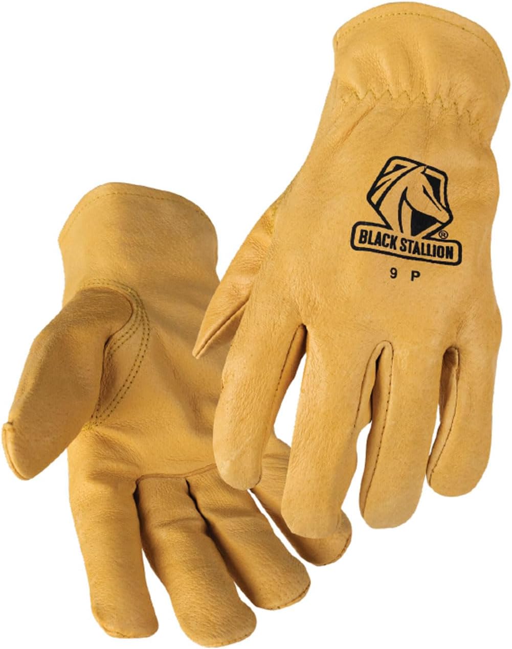 Black Stallion 9P Premium Grain Pigskin Driving Gloves