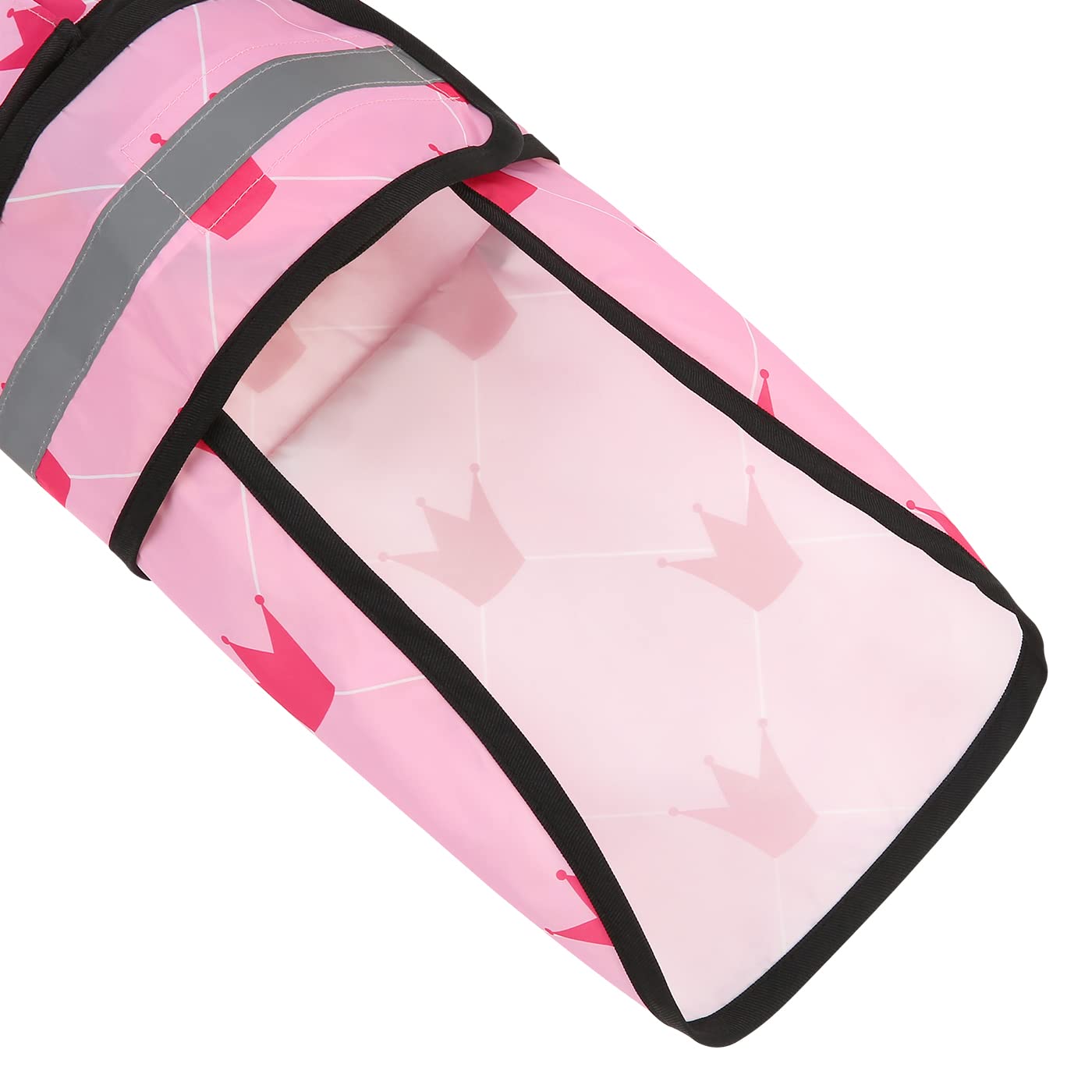 HDE - Chaqueta impermeable reflectante ajustable con capucha para mascotas, chubasquero con agujero para correa, para perros pequeños a extragrandes, diseño de princesas, talla S