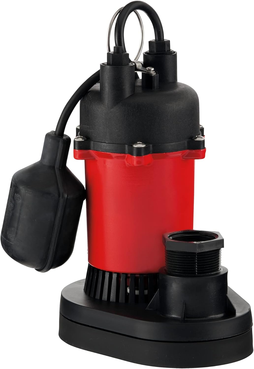 Red Lion RL-SP33T 115-Volt, 1/3 HP, 3200 GPH Aluminum and Thermoplastic Sump Pump with Tethered Switch and 8-Ft. Cord, Red, 14942740