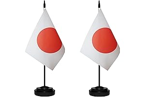 Japan Flag Desk Table Flag Set