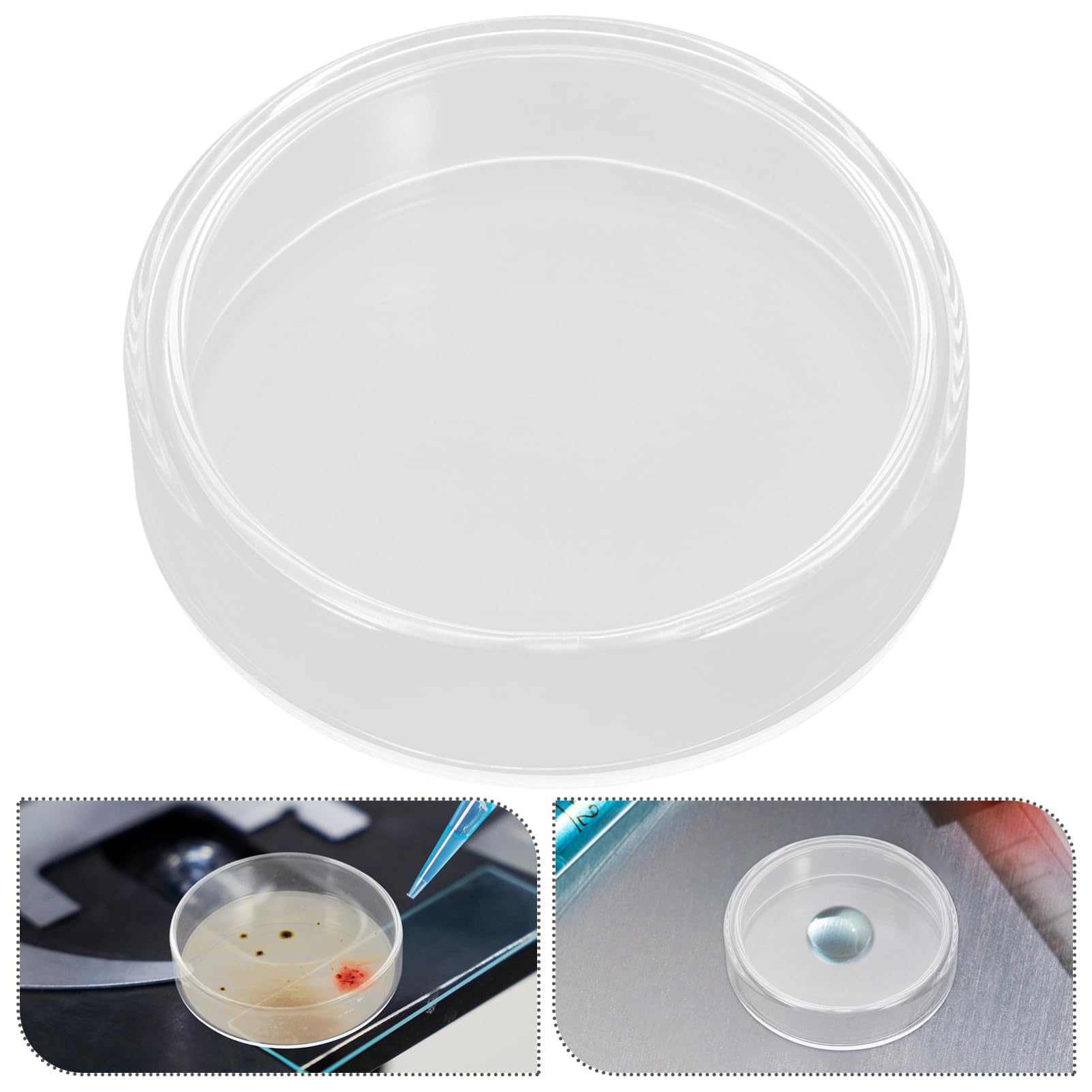 OUNONA 10stücke Labor-petrischalen aus Glas Kulturen Mikrobiologische Ausrüstung Deckel Inklusive Geeignet für Wissenschaftsprojekte Experimente und Beimpfung mit Nährmedium