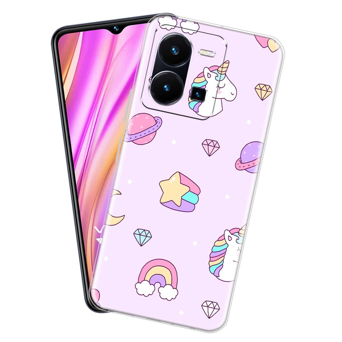 Fashionury Printed Back Cover Case Compatible for Vivo Y35 Back Cover