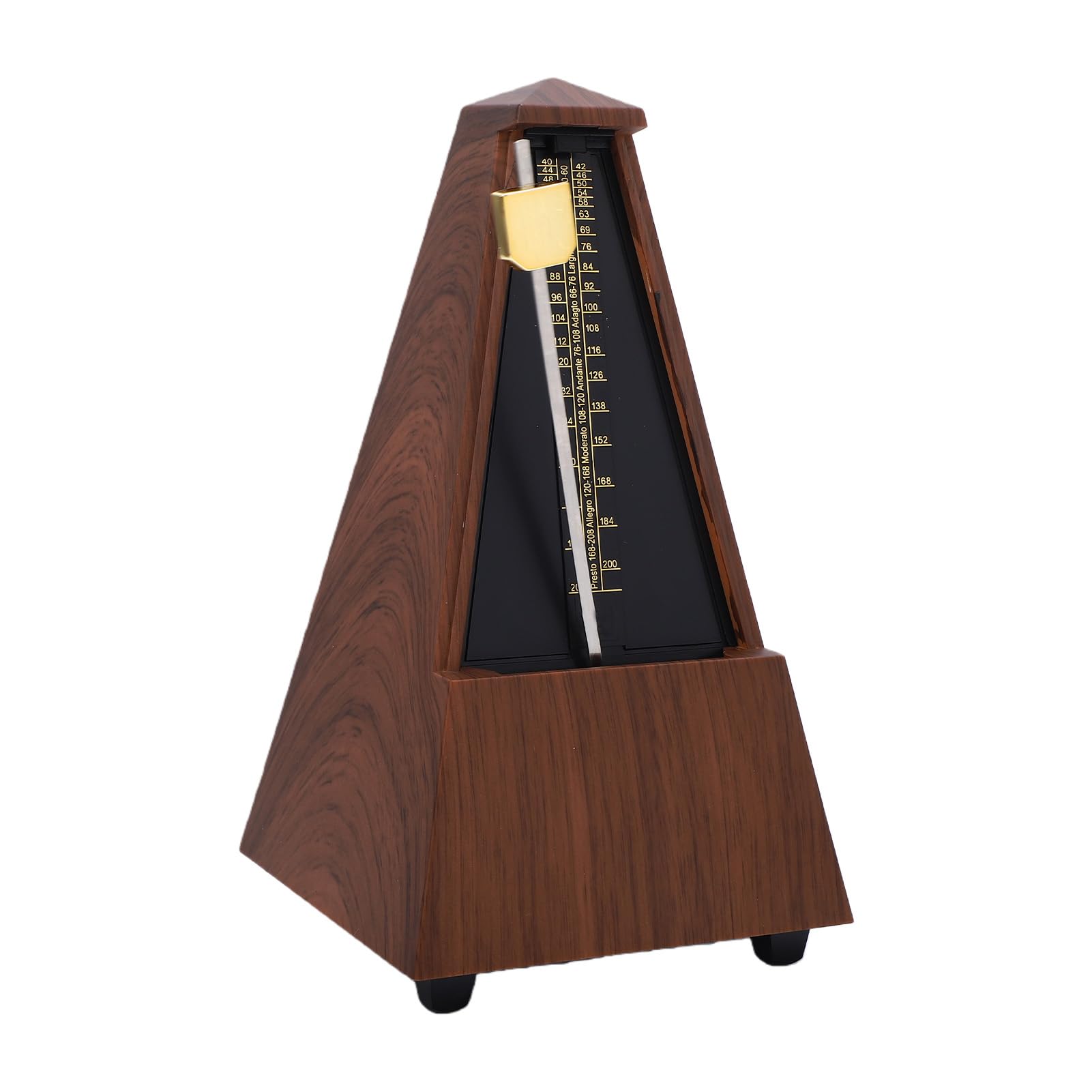Generic Métronome Mécanique Portable de Style Tour, Battement Précis pour les Amateurs de Musique en Plastique (Grain de teck)