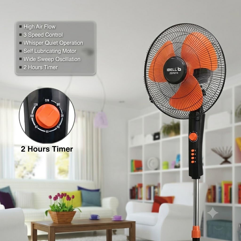 IBELL Zephyr03 Pedestal Fan - 2-Year Warranty -5
