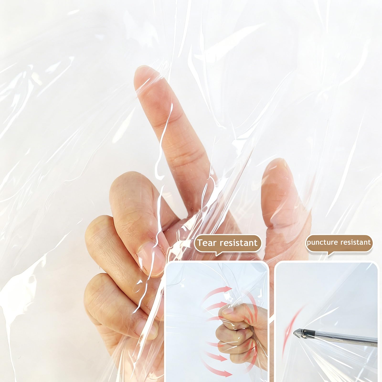 Genérico Cortina de Ducha de EVA Transparente Cortinas de Baño Impermeables | Hebilla lateral desmontable, fondo pesado para evitar que se balancee, fácil de limpiar