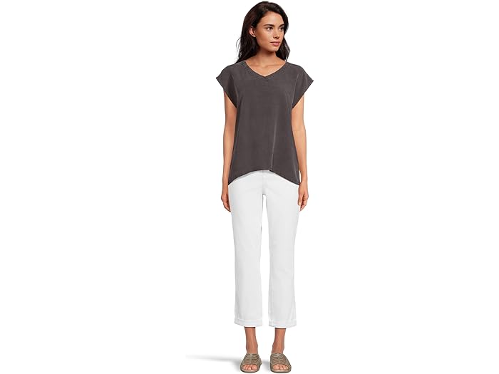 Cap Sleeve V-neck Long Tank - Image 1