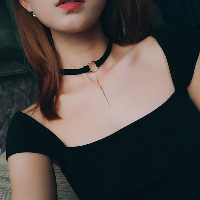 Amazon.com: JczR.Y Black and Gold Choker Necklace for Women Gold