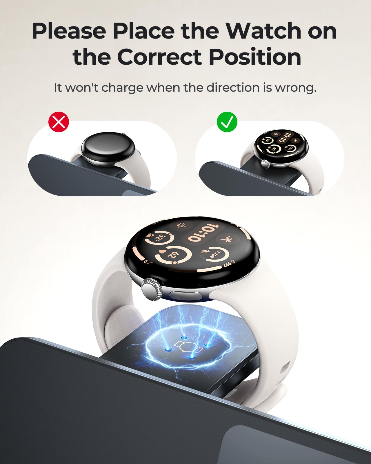 LK Wireless Charger for Google Pixel Watch, 3 in 1 Fast Charging Station Compatible with Pixel 10/10 Pro/10 Pro XL/9 Pro/9/Fold/8, Pixel Buds Pro 2, Watch 3/2 (Not for 4/1)