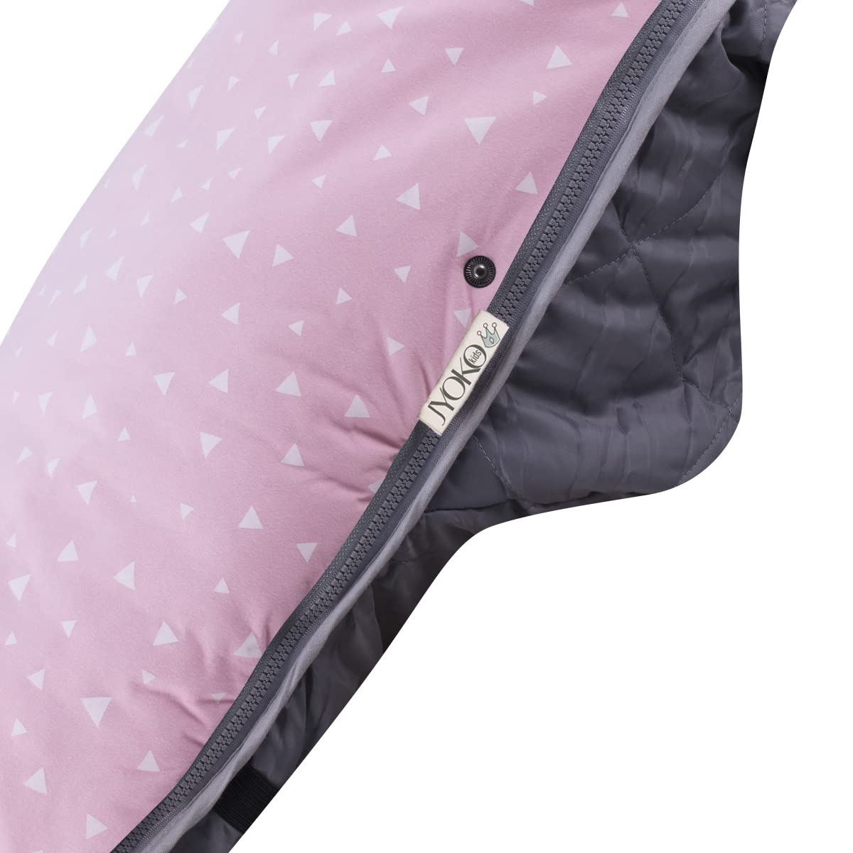 JYOKO Kids Saco Universal para Cochecito, Sacos de Abrigo para Carritos, Saco Invierno Silla Paseo, Saco de Silla de Bebe con Cremallera Desmontable, Capa Regulable (Pink Sparkles, Polar)