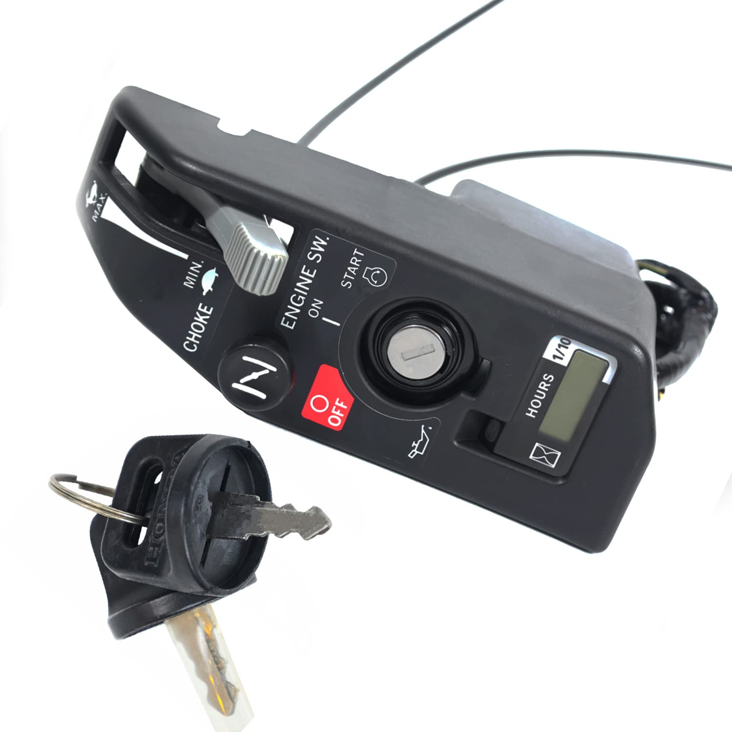 GX630 GX690 Engine Control Box Ignition Switch Assy with 2pcs Keys Throttle Cables fits for for Honda Double