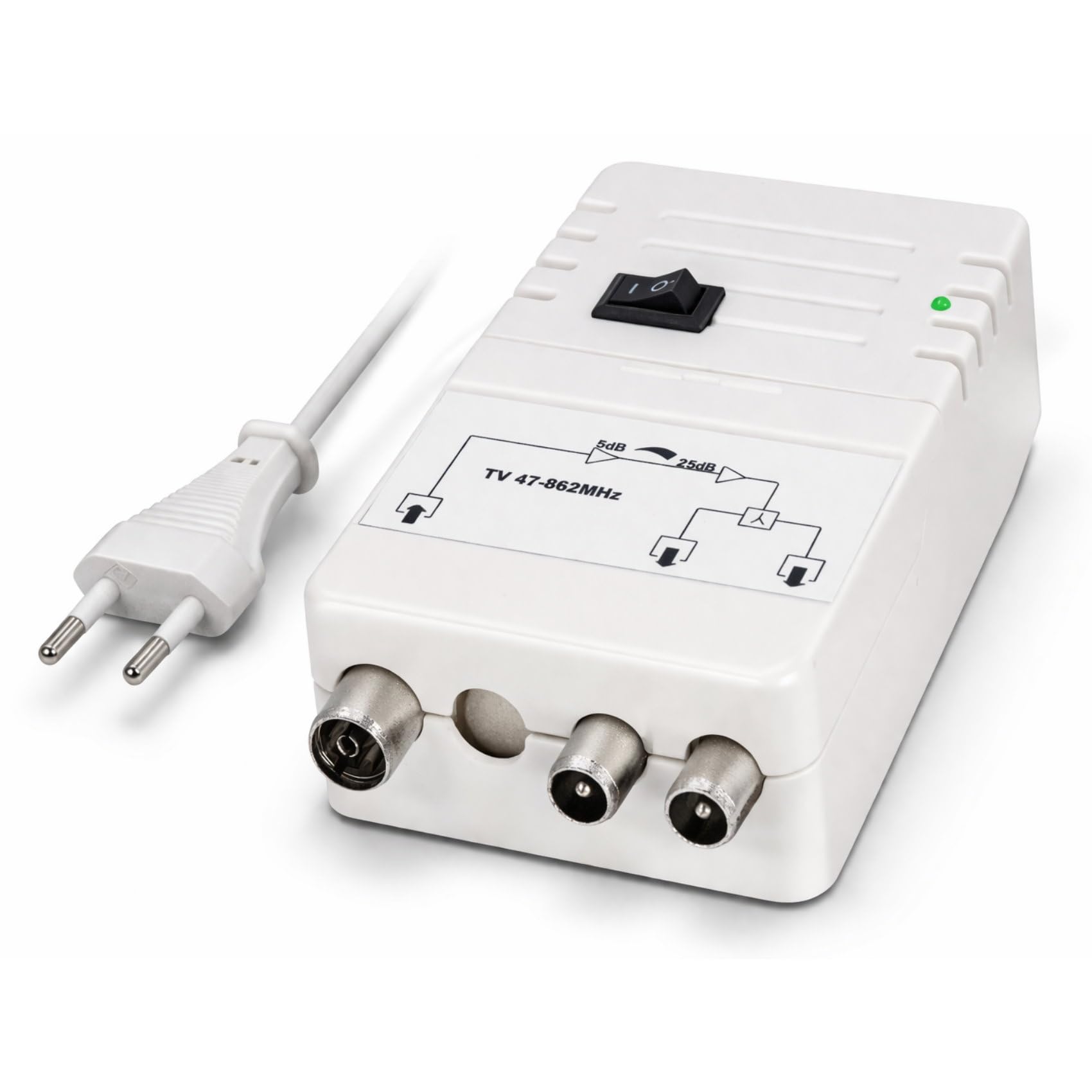 Amplificateur d'antenne numérique pour 2 appareils, Amplification UHF 20dB, Amplification VHF 36dB, télévision par câble, DVB-T, Sky