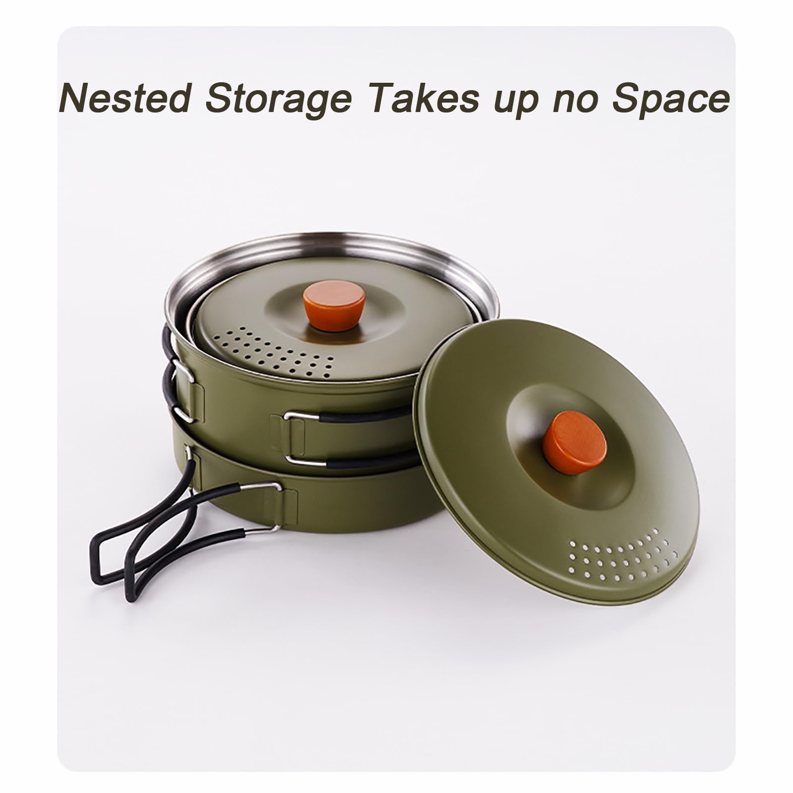 Kit de Utensilios de Cocina para Cocina Camping - Juego de Cocina para Camping Accesorios - Accesorios Camping - para Mochileros de Cocina para Campamento (Color : Silver)