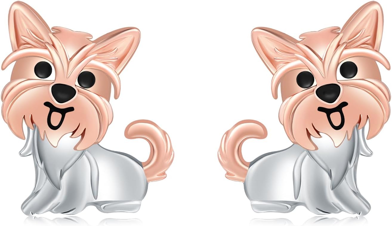 Cute Puppy Dog Stud Earrings for Womens 925 Sterling Silver Pug dog/Dachshund/Chihuahua Dog Earring Jewelry Gifts for Women Hypoallergenic
