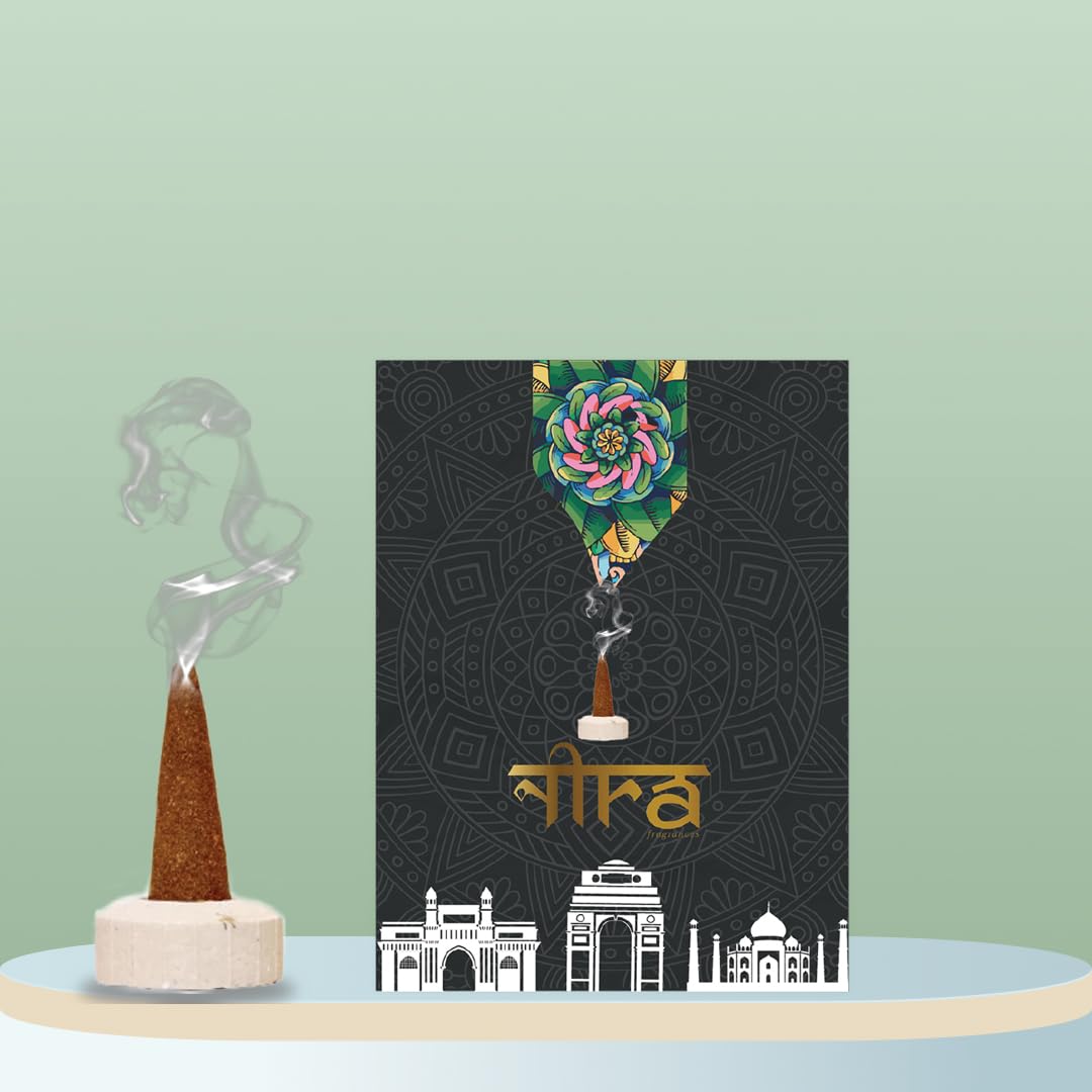 Nira Fragrances Organic Dhoop Cones – 100 Cones | Natural & Charcoal-Free | Soothing Fragrance for Pooja, Meditation & Home Use | Pack of 2