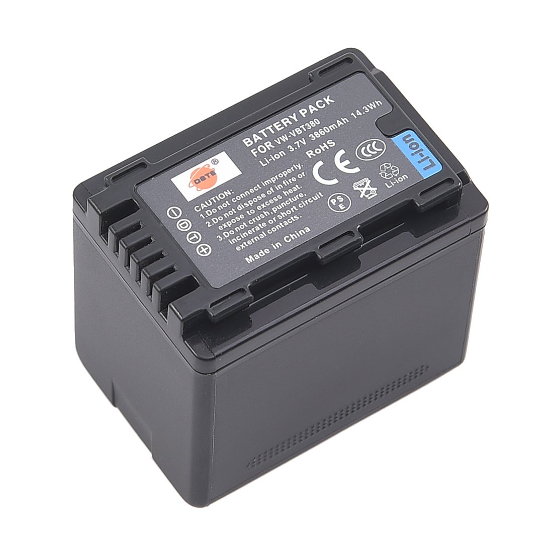 DSTE VW-VBT380 Recargable Litio Batería Compatible para Panasonic HC-V210, HC-V520, VW-BC10E, HC-W580, HC-V750, HC-WX970, HC-V710, HC-V720
