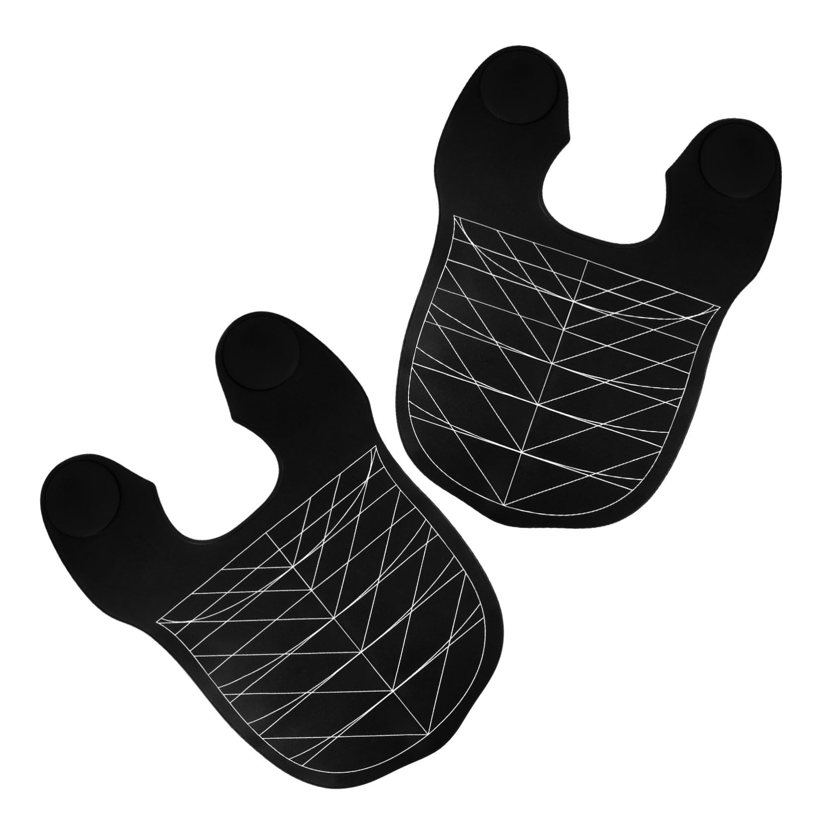 Capa de Peluquería de Silicona Negra 2 Piezas Profesional | Protector de Cuello, Uso en Salón Casa, Diseño Ergonómico Reutilizable, Limpieza Sencilla