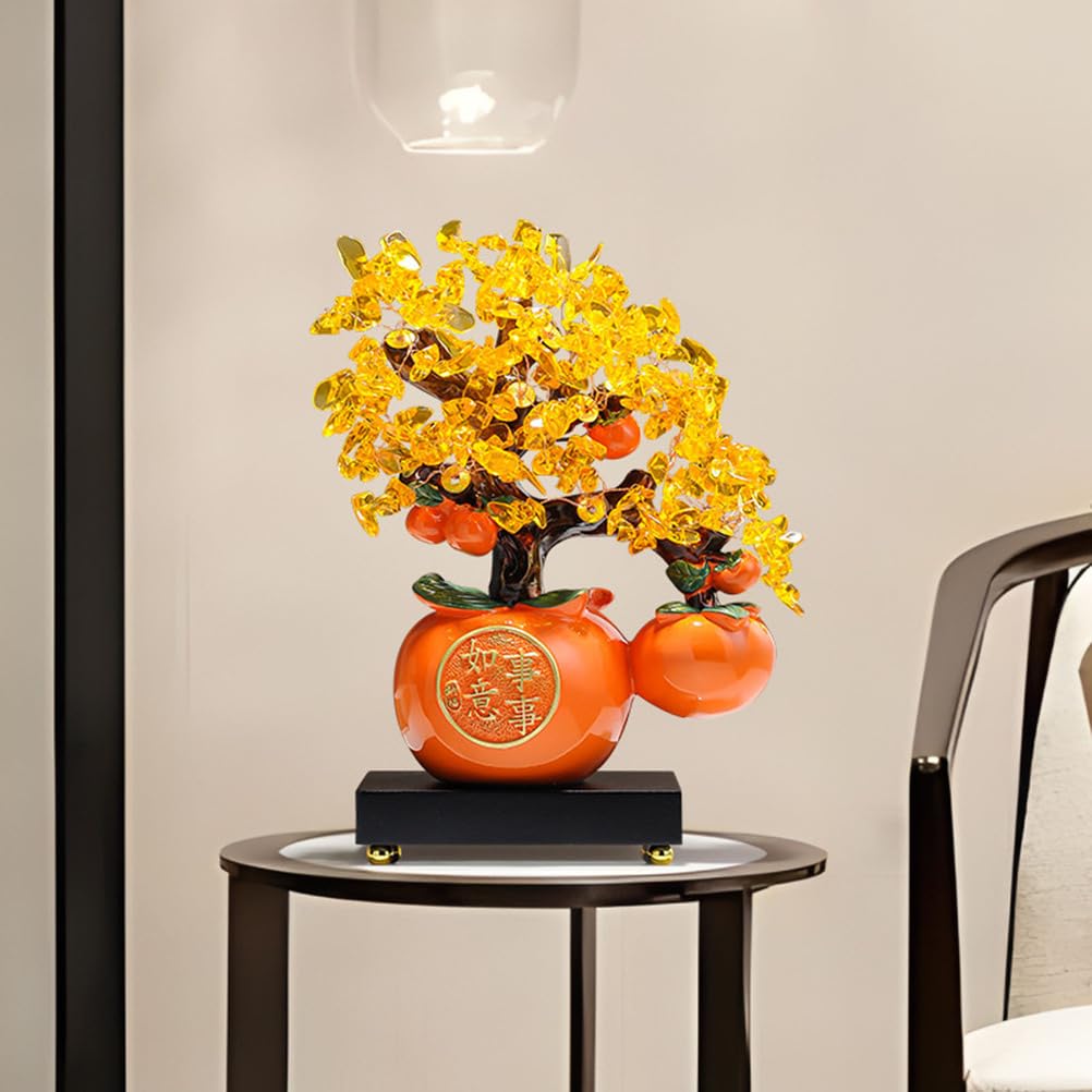Persimmon żywica chińska statua figurka Feng Shui ozdoba grafika ozdoba na środek stołu błogosławieństwo rzeźba do szafki sklep półka na książki ozdoba,B